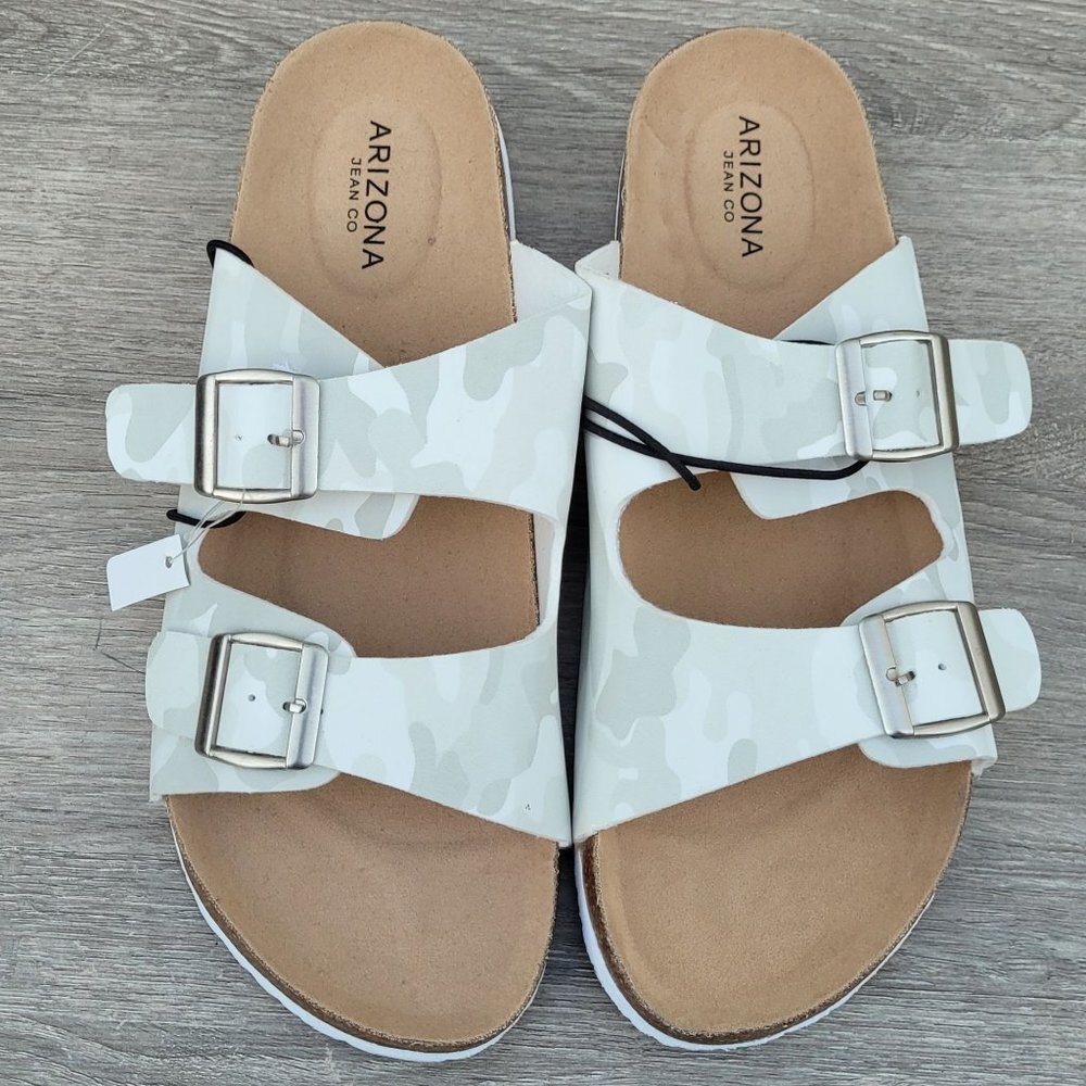 Arizona Camouflage Slide Sandals Sz 10